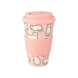 Cutie Cat Bamboo Coffee Cup