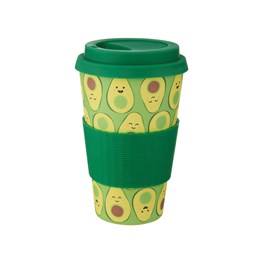 Happy Avocado Bamboo Coffee Cup