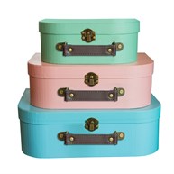 Pastel Retro Suitcases - Set of 3