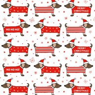 Christmas Sausage Dog Wrapping Paper