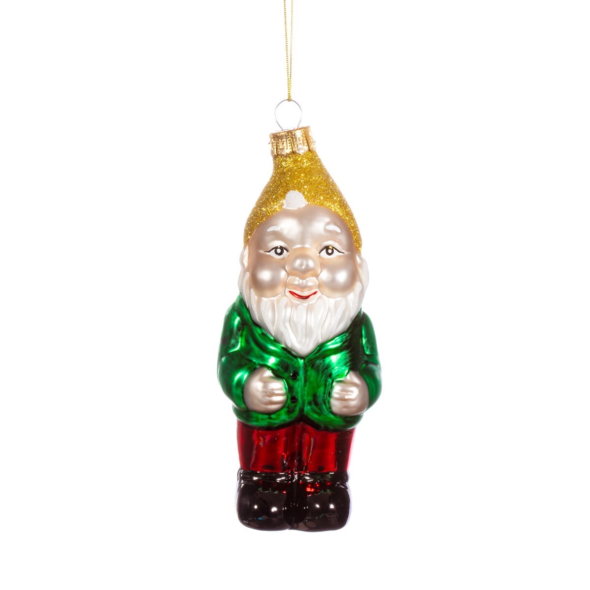 Garden Gnome Shaped Bauble Hanging Decoration Sass and Belle 