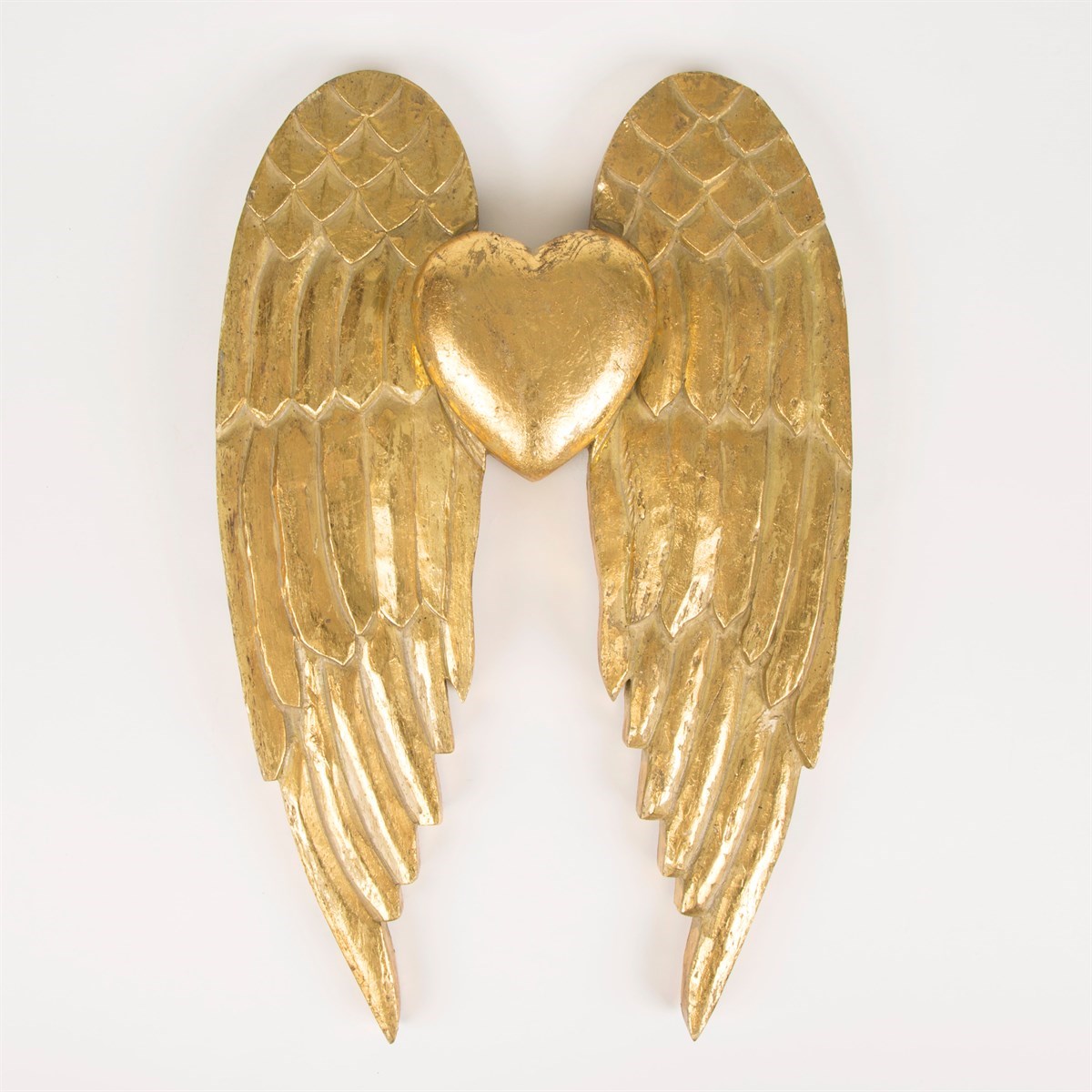 Gold Angel Wings Heart Wall Decoration