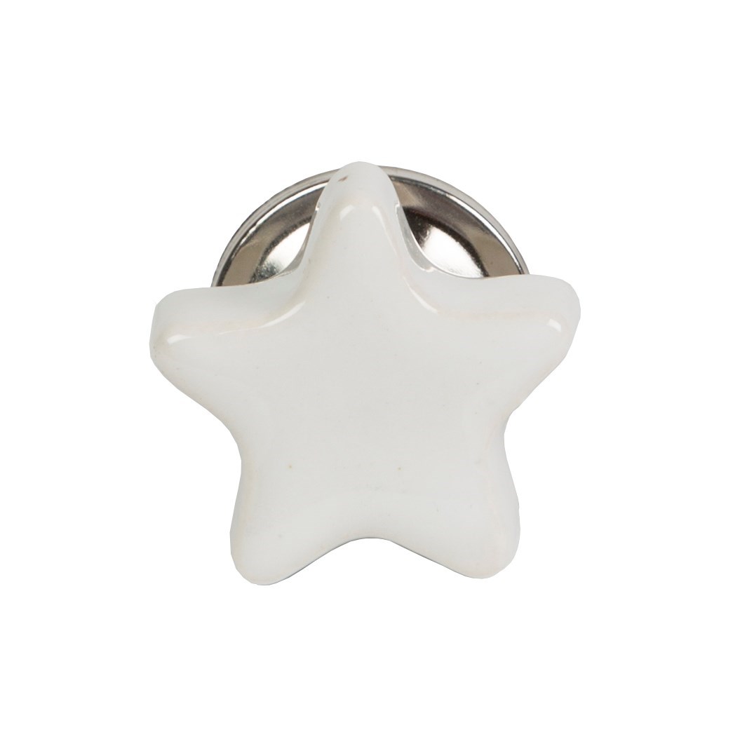 White Star Drawer Knob Small