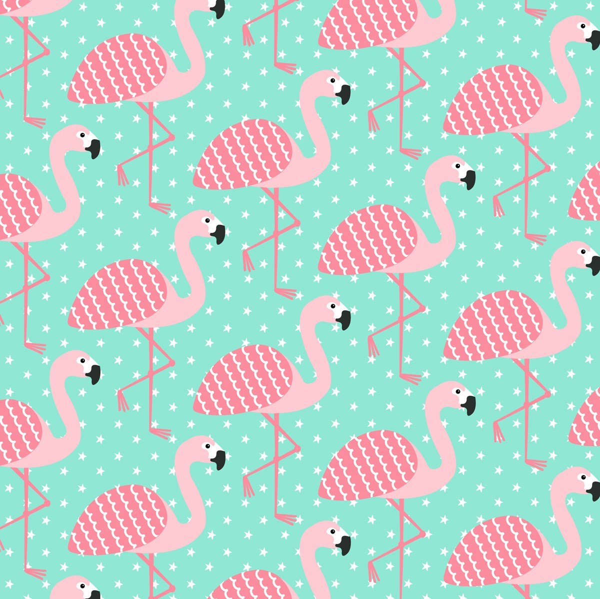 tropical flamingo wrapping paper