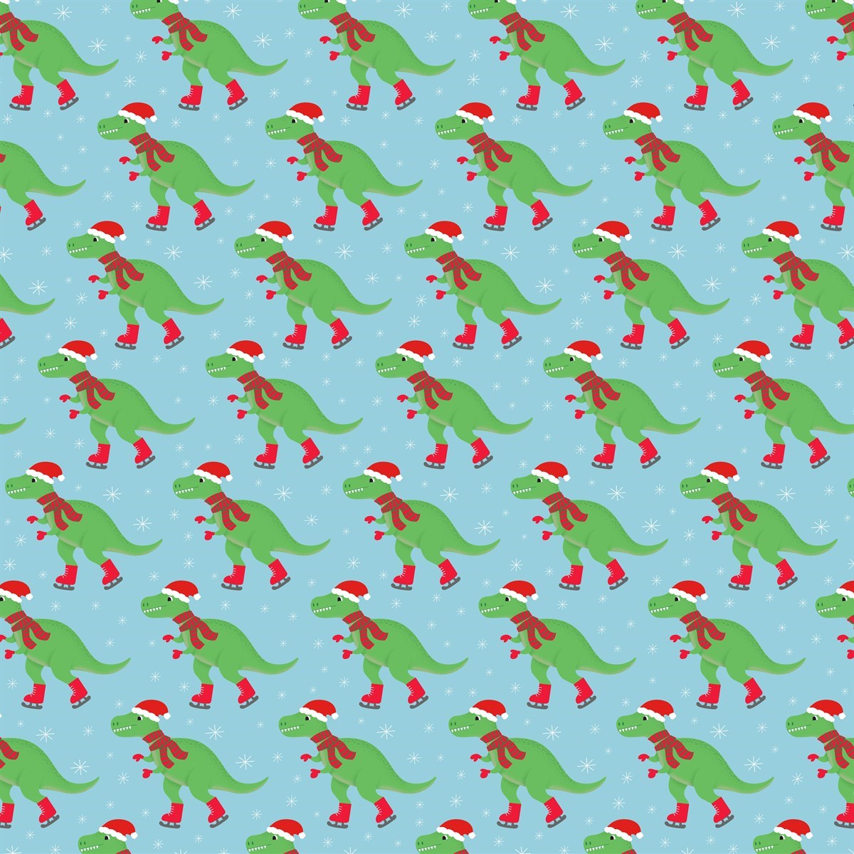 Christmas Dinosaur Wrapping Paper