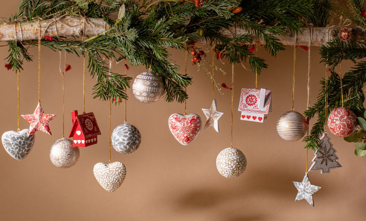 Pink Flower Embroidered Star Face Stuffed Ornament/Hanging Christmas 
