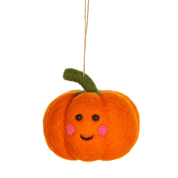 Happy Pumpkin Felt Hanging Decoration