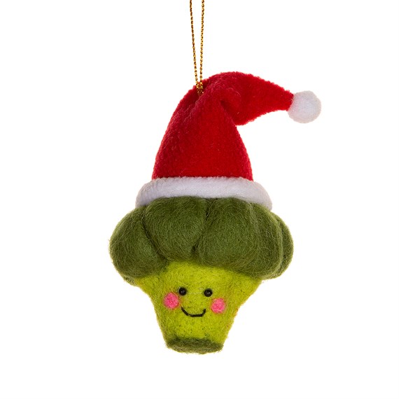 Happy Broccoli Felt Hanging Decoration