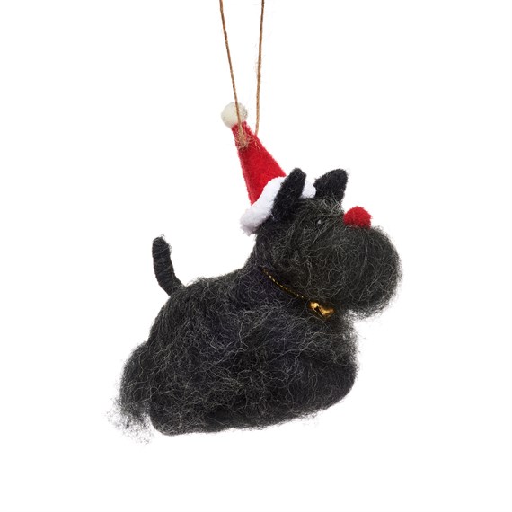 Red Nosed Scottie Hanging Decoration