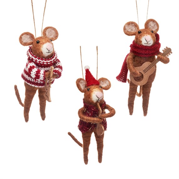 Musician Mice Hanging Decoration - Assorted