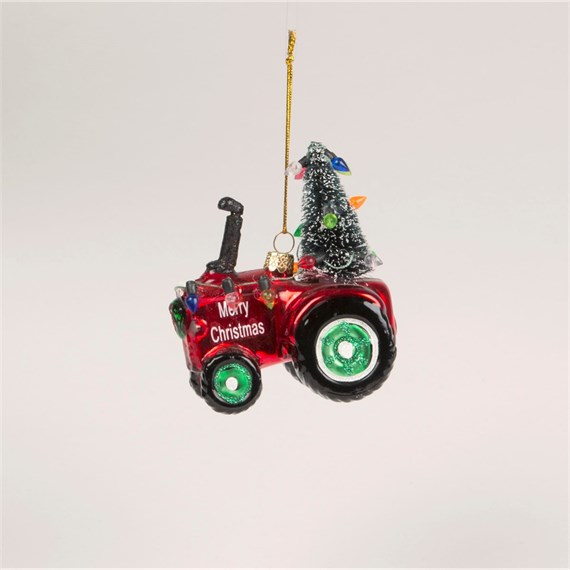 Festive Tractor Bauble