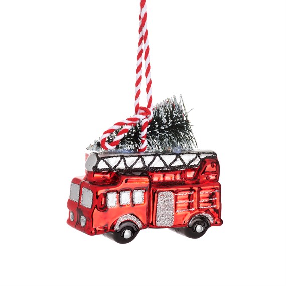 Fire Engine with Tree Shaped Bauble
