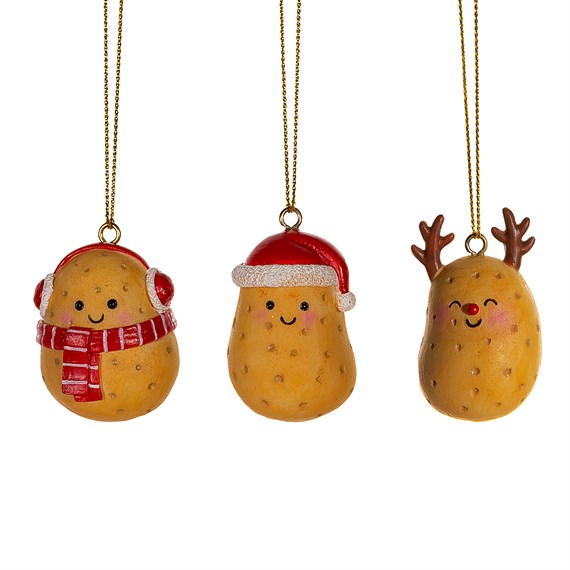 Happy Potatoes Hanging Decorations- Set of 3