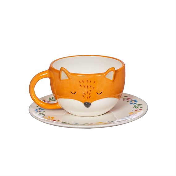 Finley Fox Tea Cup and Saucer Set